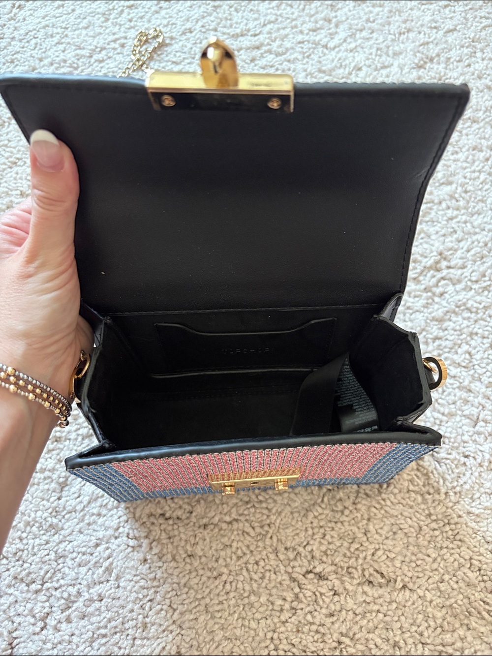 Top shop Multicolor Rhinestone Chain Shoulder Bag - Picture 4 of 4